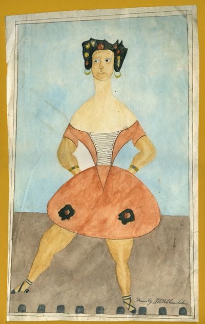 Dancer with orange dress