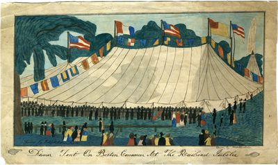 The Dinner Tent on the Boston Common at the Railroad Jubilee